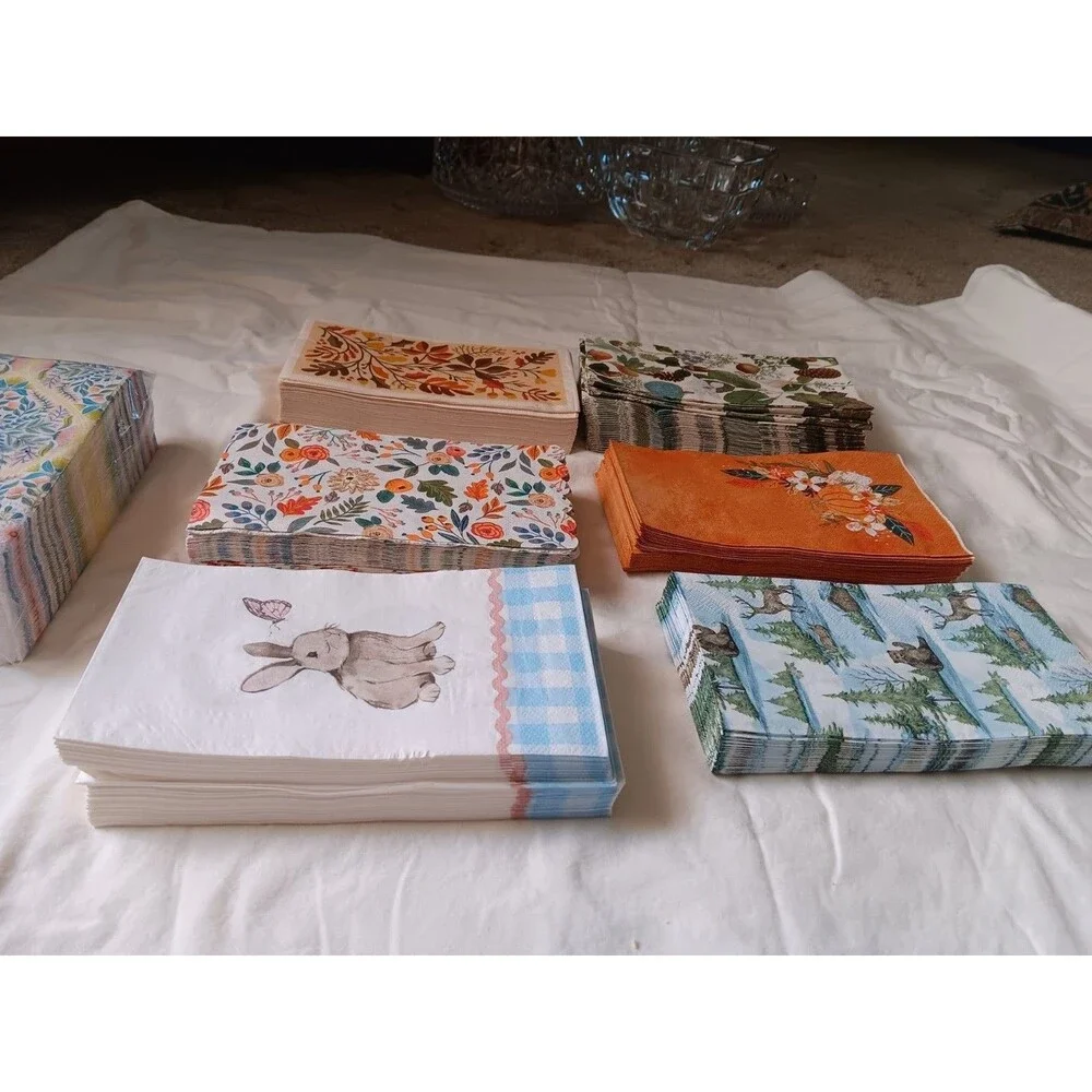 Vintage Paper Napkin Lot Rachel Ashwell + Variety